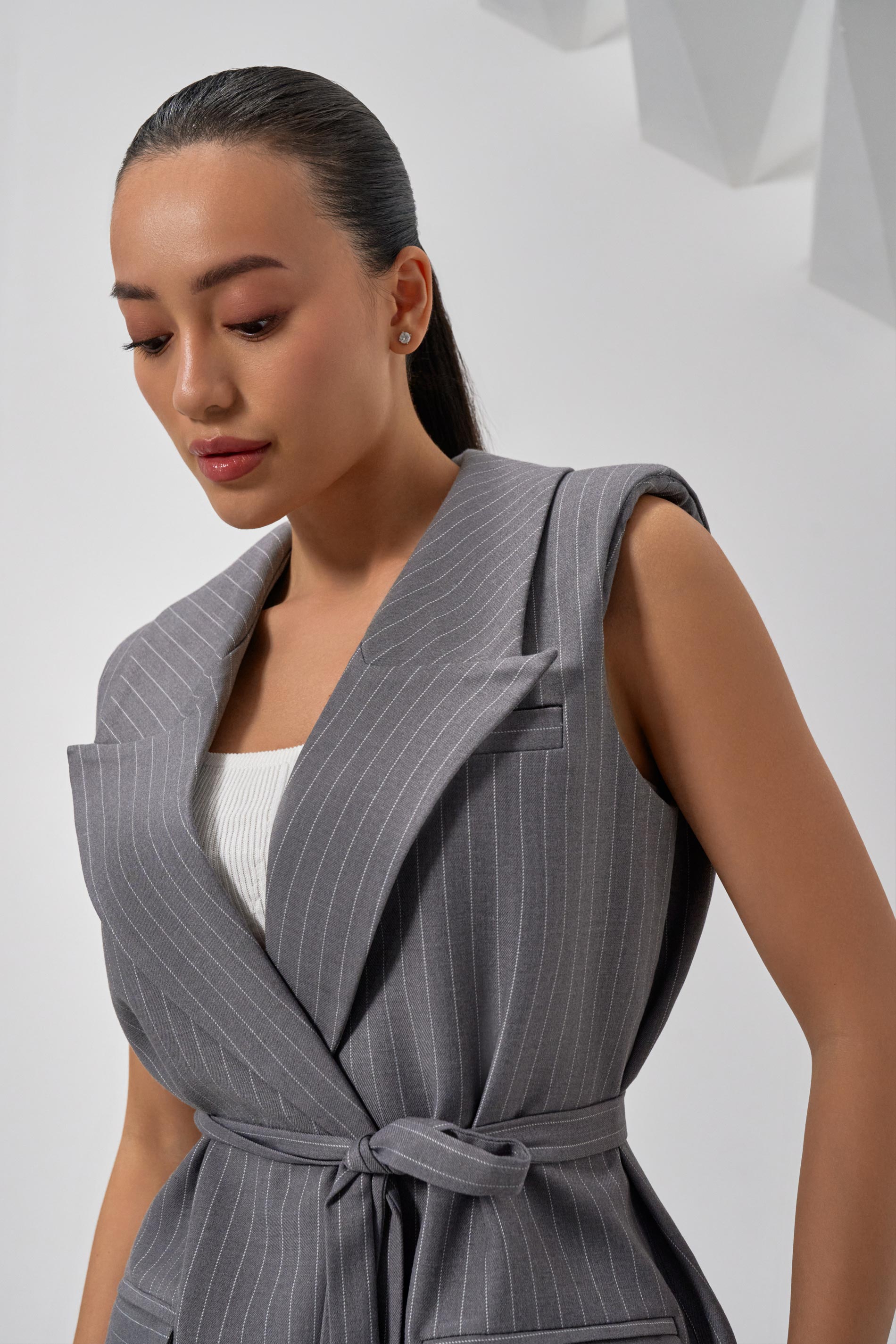Удлиненный жилет oversize кроя BL59005